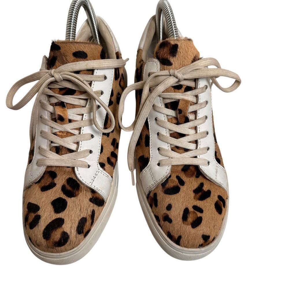 Myra Bag Sz‎ 7.5 38 Leopard Hairon Leather Platform Sneakers - Picture 12 of 15